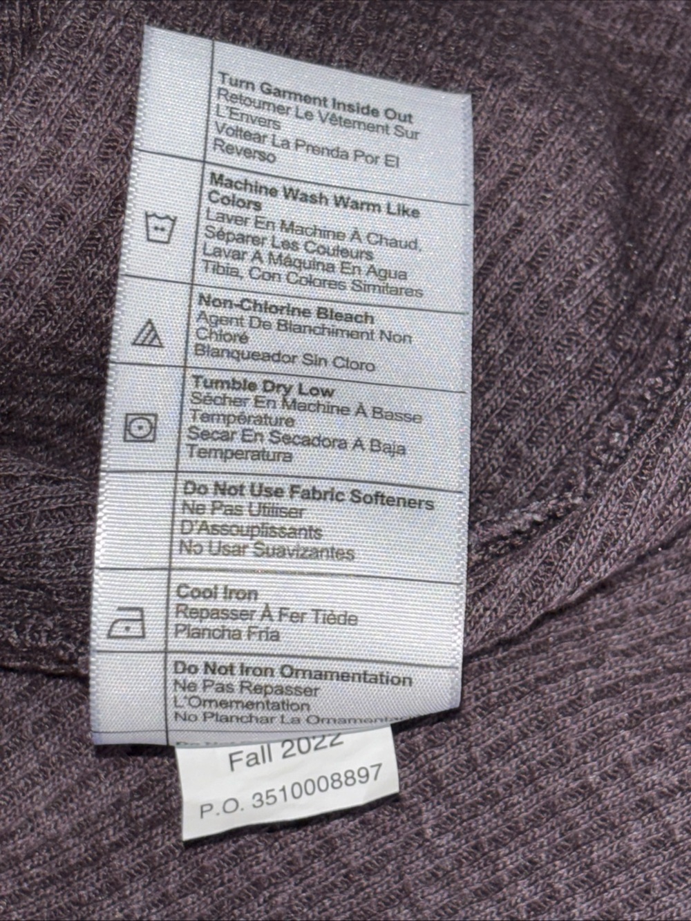 Carhartt Womens Waffle-Knit Hooded Top  -  Plum - Picture 11 of 12